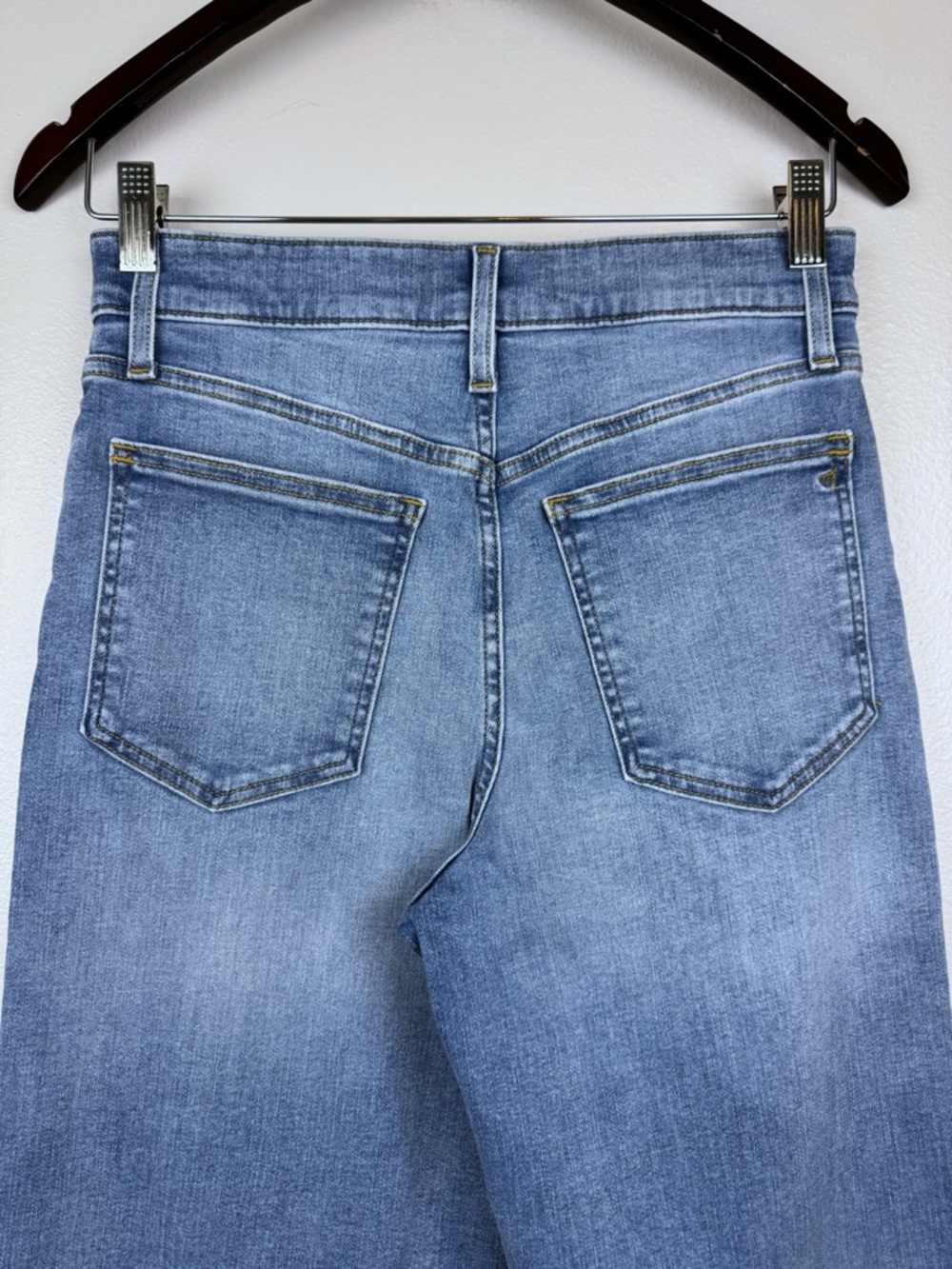 Madewell Short Wide Leg Jeans Super Stretch Coastal Blue Wash Size 27S NWT - Picture 6 of 11